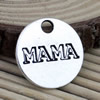 Pendant. Fashion Zinc Alloy jewelry findings.MAMA 20x20mm. Sold by KG