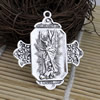 Pendant. Fashion Zinc Alloy jewelry findings.Cross 50x45mm. Sold by KG
