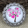 2015 Fashion Brooch Antique Silver Vintage The Glass Cartoon Love Heart Cabochons Settings Brooch Pins 35mm Sold by PC