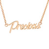 New 2015 Fashion Cute"Precious" Pendant Necklace Metal Alloy with Chain Made Jewelry 3x3.5mm Sold by Stiand
