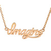 New 2015 Fashion Cute"Imagine" Pendant Necklace Metal Alloy with Chain Made Jewelry 3x3.5mm Sold by Stiand
