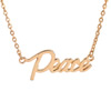 New 2015 Fashion Cute"Peace" Pendant Necklace Metal Alloy with Chain Made Jewelry 3x3.5mm Sold by Stiand
