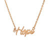 New 2015 Fashion Cute"Hope" Pendant Necklace Metal Alloy with Chain Made Jewelry 3x3.5mm Sold by Stiand
