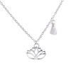 New 2015 Fashion Cute"lotus" Pendant Necklace Metal Alloy with Chain Made Jewelry Sold by Stiand
