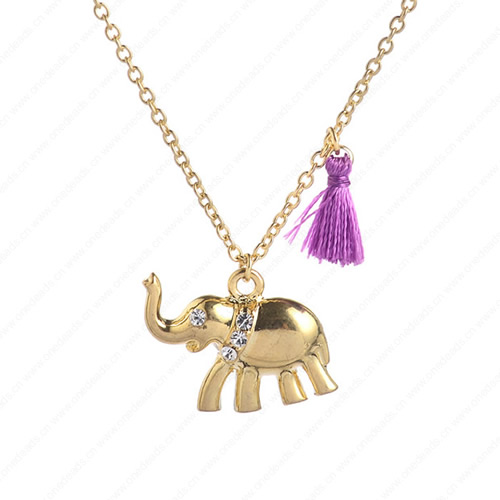 New 2015 Fashion Cute "Elephant" Pendant Necklace Metal Alloy with Chain Made Jewelry Sold by Stiand