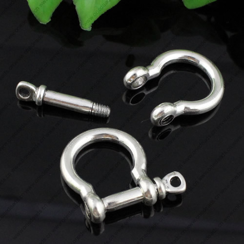 Clasps. Fashion Zinc Alloy Jewelry Findings.26x28mm. Hole:10mm. Sold by PC
