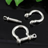 Clasps. Fashion Zinc Alloy Jewelry Findings.26x28mm. Hole:10mm. Sold by PC
