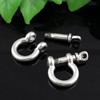 Clasps. Fashion Zinc Alloy Jewelry Findings.20x25mm. Hole:7mm. Sold by PC
