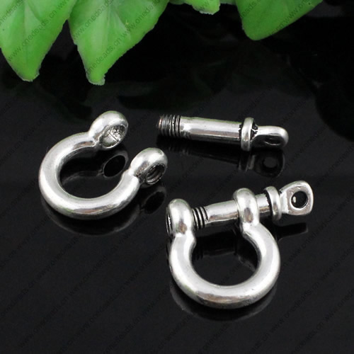 Clasps. Fashion Zinc Alloy Jewelry Findings.20x25mm. Hole:7mm. Sold by PC