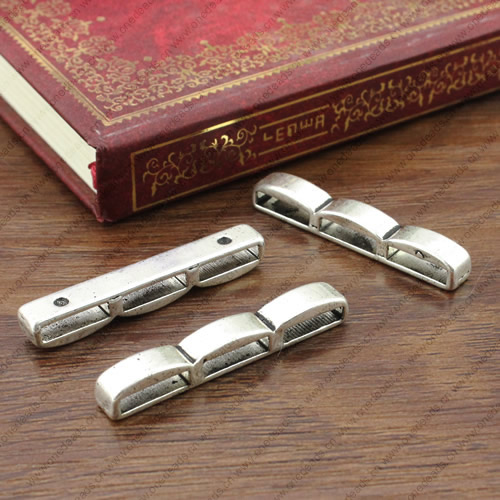 Slider, Zinc Alloy Bracelet Findinds,38x6mm, Hole size:10x3mm, Sold by KG