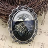 2015 Fashion Brooch Antique Silver Vintage The Glass Cartoon life tree Cabochons Settings Brooch Pins 50x40mm Sold by PC