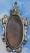 Zinc Alloy Brooch Cabochon Settings.Fashion Jewelry Findings.Inner dia：30x40mm. Sold by PC
