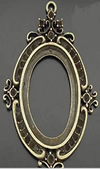 Zinc Alloy Brooch Cabochon Settings.Fashion Jewelry Findings.Inner dia：30x40mm. Sold by PC