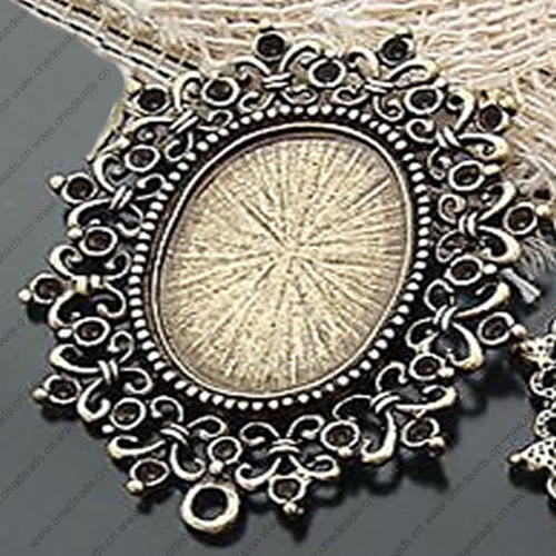 Zinc Alloy Brooch Cabochon Settings.Fashion Jewelry Findings.Inner dia：18x25mm. Sold by PC