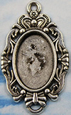 Zinc Alloy Brooch Cabochon Settings.Fashion Jewelry Findings.Inner dia：18x25mm. Sold by PC