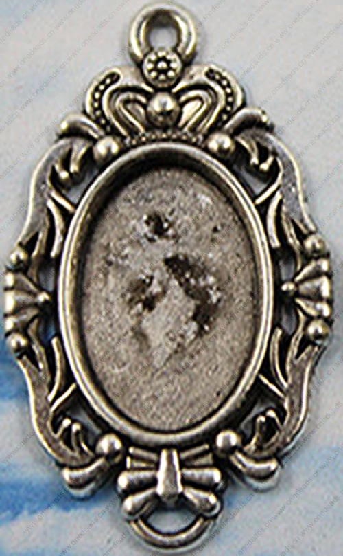 Zinc Alloy Brooch Cabochon Settings.Fashion Jewelry Findings.Inner dia：18x25mm. Sold by PC