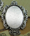 Zinc Alloy Brooch Cabochon Settings.Fashion Jewelry Findings.Inner dia：30x40mm. Sold by PC
