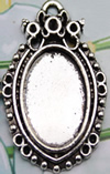 Zinc Alloy Brooch Cabochon Settings.Fashion Jewelry Findings.Inner dia：18x25mm. Sold by PC
