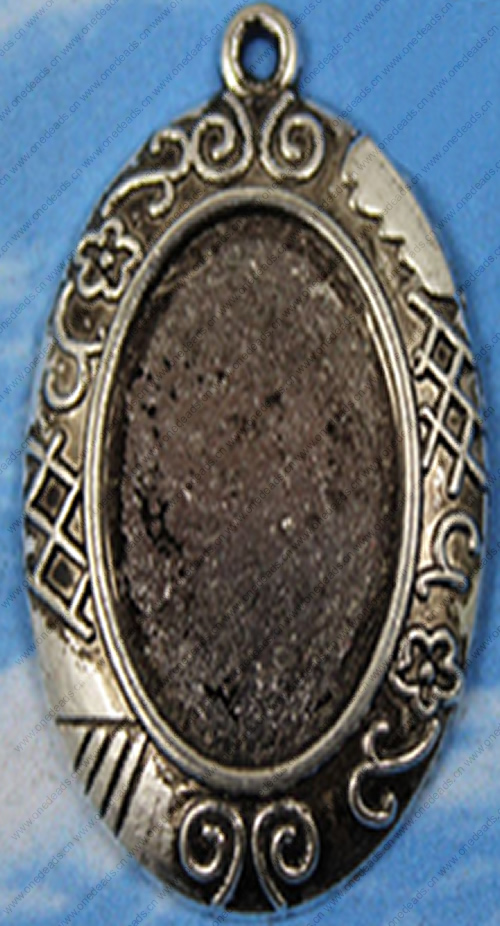 Zinc Alloy Brooch Cabochon Settings.Fashion Jewelry Findings.Inner dia：18x25mm. Sold by PC