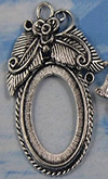 Zinc Alloy Brooch Cabochon Settings.Fashion Jewelry Findings.Inner dia：18x25mm. Sold by PC
