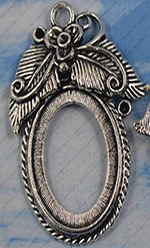 Zinc Alloy Brooch Cabochon Settings.Fashion Jewelry Findings.Inner dia：18x25mm. Sold by PC