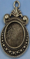 Zinc Alloy Brooch Cabochon Settings.Fashion Jewelry Findings.Inner dia：18x25mm. Sold by PC
