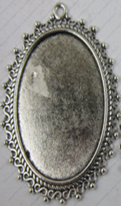 Zinc Alloy Brooch Cabochon Settings.Fashion Jewelry Findings.Inner dia：30x40mm. Sold by PC