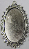 Zinc Alloy Brooch Cabochon Settings.Fashion Jewelry Findings.Inner dia：30x40mm. Sold by PC
