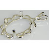 Zinc Alloy Brooch Cabochon Settings.Fashion Jewelry Findings.Inner dia：30x40mm. Sold by PC
