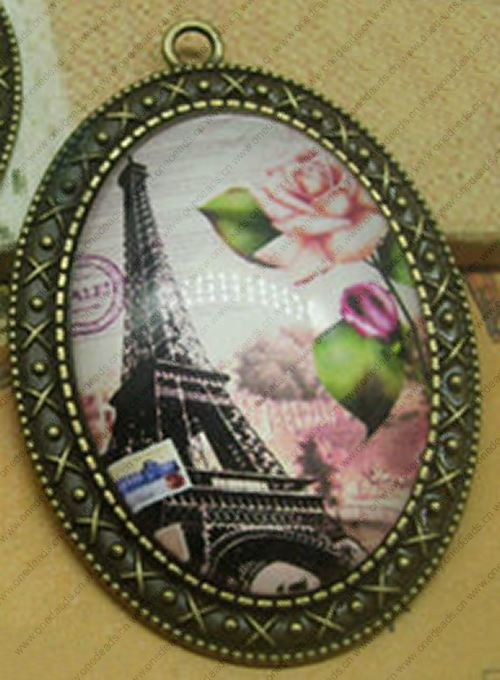 Zinc Alloy Brooch Cabochon Settings.Fashion Jewelry Findings.Inner dia：30x40mm. Sold by PC