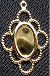 Zinc Alloy Brooch Cabochon Settings.Fashion Jewelry Findings.Inner dia：18x25mm. Sold by PC