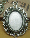 Zinc Alloy Brooch Cabochon Settings.Fashion Jewelry Findings.Inner dia：18x25mm. Sold by PC