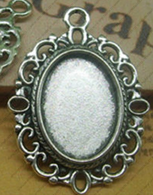 Zinc Alloy Brooch Cabochon Settings.Fashion Jewelry Findings.Inner dia：18x25mm. Sold by PC