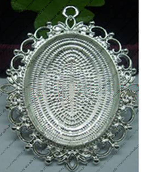 Zinc Alloy Brooch Cabochon Settings.Fashion Jewelry Findings.Inner dia：30x40mm. Sold by PC