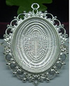 Zinc Alloy Brooch Cabochon Settings.Fashion Jewelry Findings.Inner dia：30x40mm. Sold by PC