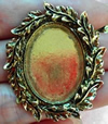 Zinc Alloy Brooch Cabochon Settings.Fashion Jewelry Findings.Inner dia：18x25mm. Sold by PC