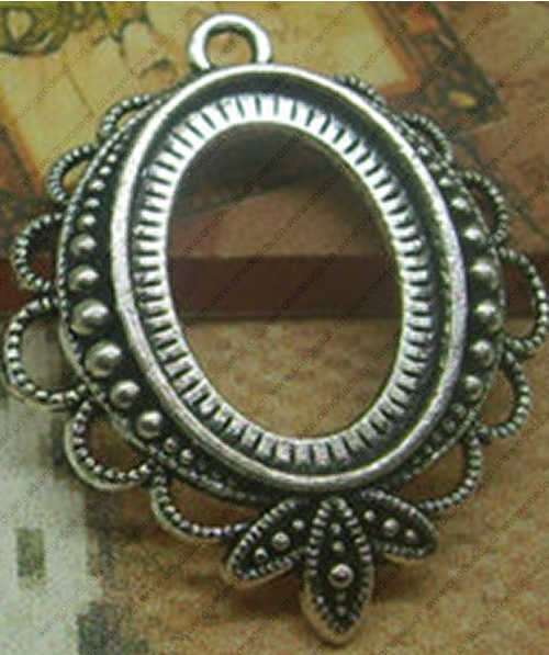 Zinc Alloy Brooch Cabochon Settings.Fashion Jewelry Findings.Inner dia：18x25mm. Sold by PC