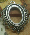 Zinc Alloy Brooch Cabochon Settings.Fashion Jewelry Findings.Inner dia：18x25mm. Sold by PC
