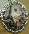 Zinc Alloy Brooch Cabochon Settings.Fashion Jewelry Findings.Inner dia：30x40mm. Sold by PC
