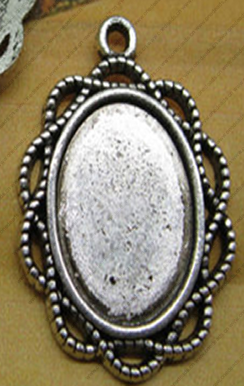 Zinc Alloy Brooch Cabochon Settings.Fashion Jewelry Findings.Inner dia：18x25mm. Sold by PC