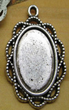 Zinc Alloy Brooch Cabochon Settings.Fashion Jewelry Findings.Inner dia：18x25mm. Sold by PC
