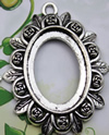 Zinc Alloy Brooch Cabochon Settings.Fashion Jewelry Findings.Inner dia：18x25mm. Sold by PC