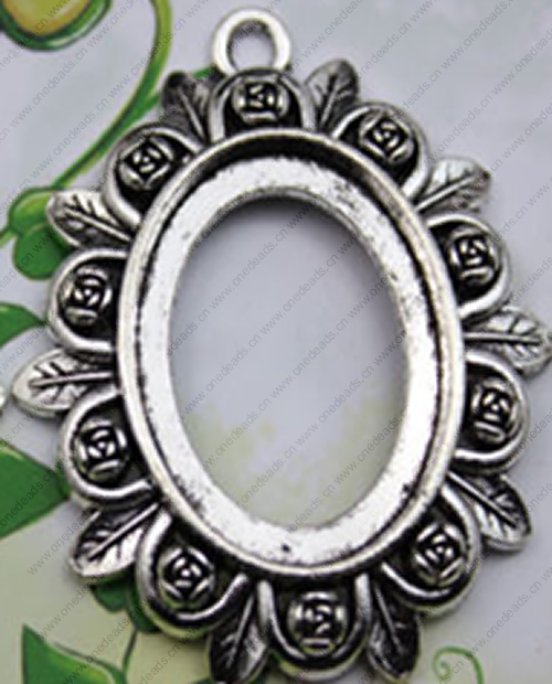 Zinc Alloy Brooch Cabochon Settings.Fashion Jewelry Findings.Inner dia：18x25mm. Sold by PC