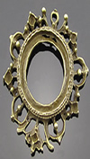 Zinc Alloy Brooch Cabochon Settings.Fashion Jewelry Findings.Inner dia：18x25mm. Sold by PC
