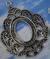 Zinc Alloy Brooch Cabochon Settings.Fashion Jewelry Findings.Inner dia：18x25mm. Sold by PC