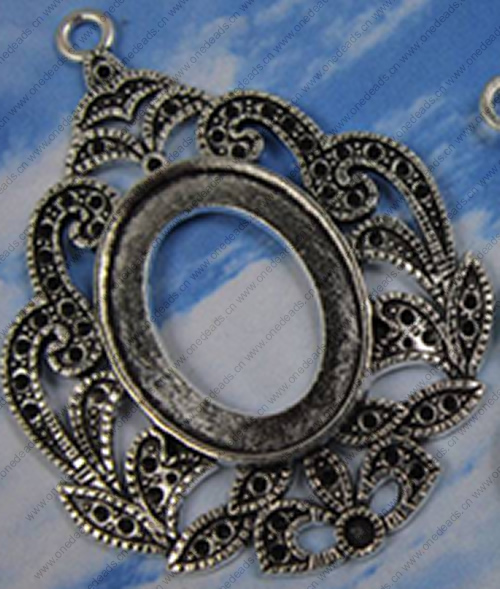 Zinc Alloy Brooch Cabochon Settings.Fashion Jewelry Findings.Inner dia：18x25mm. Sold by PC