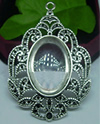 Zinc Alloy Brooch Cabochon Settings.Fashion Jewelry Findings.Inner dia：18x25mm. Sold by PC
