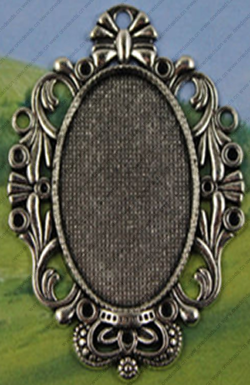 Zinc Alloy Brooch Cabochon Settings.Fashion Jewelry Findings.Inner dia：18x25mm. Sold by PC