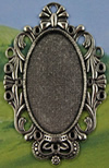 Zinc Alloy Brooch Cabochon Settings.Fashion Jewelry Findings.Inner dia：18x25mm. Sold by PC