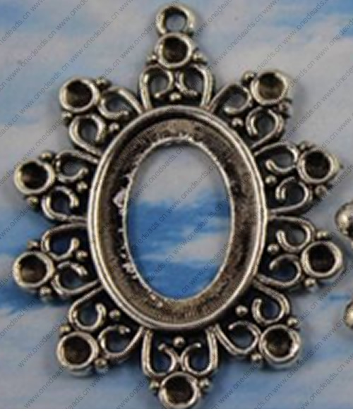 Zinc Alloy Brooch Cabochon Settings.Fashion Jewelry Findings.Inner dia：18x25mm. Sold by PC